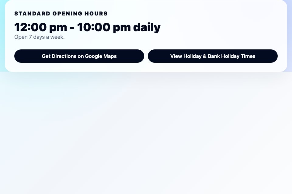 Standard opening hours section preview