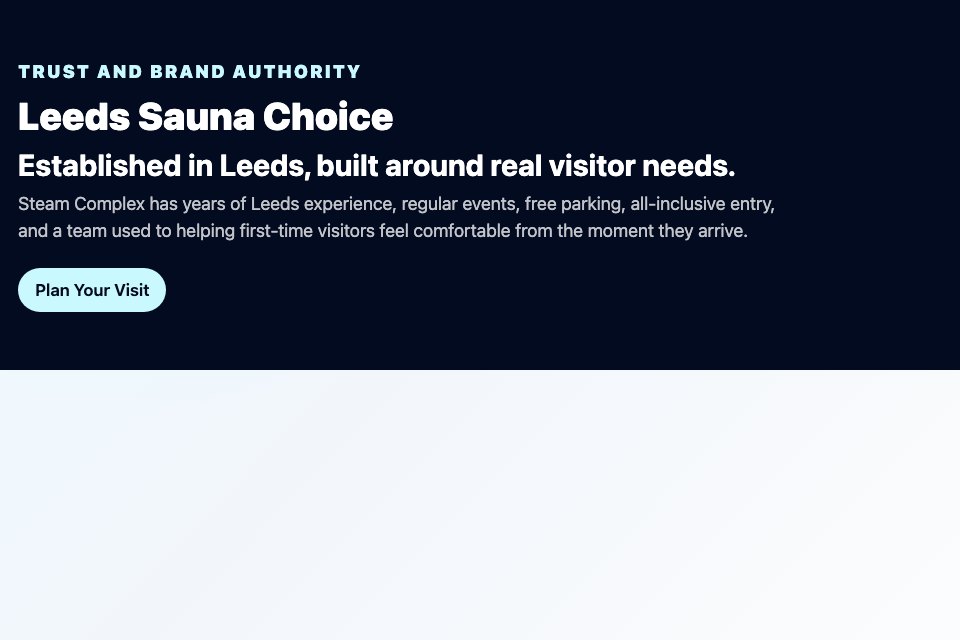Trust and brand authority section preview